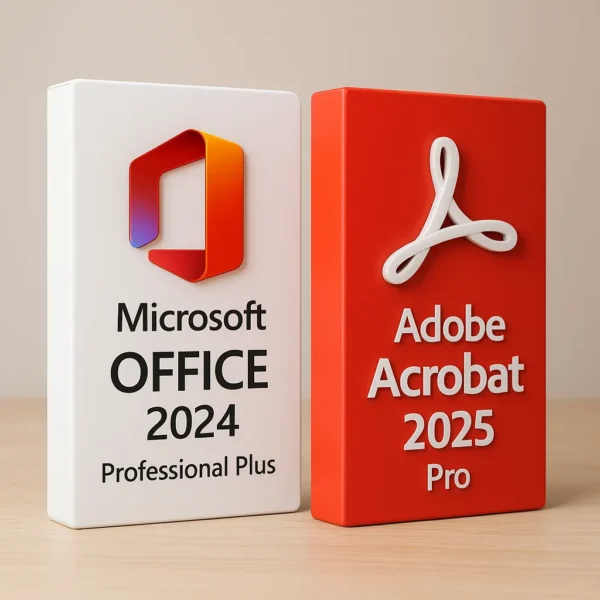 Microsoft Office 2024 Pro Plus + Adobe Acrobat 2025 Pro I Windows