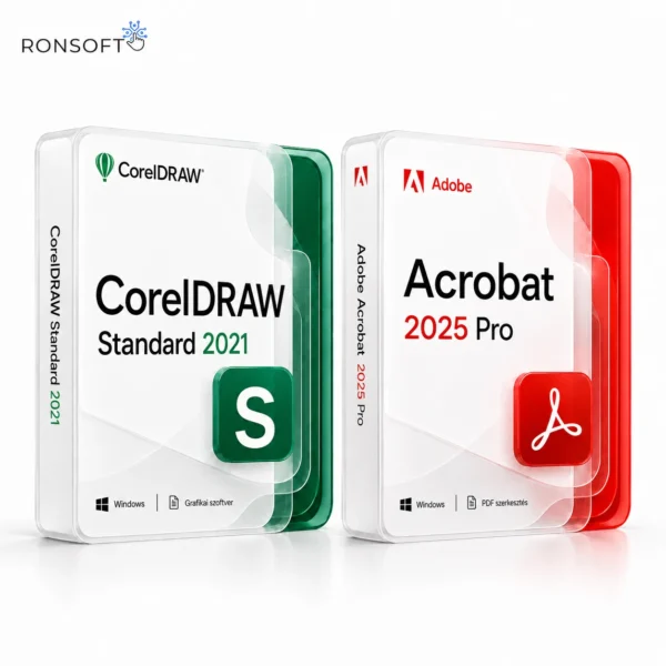 CorelDRAW Standard 2021 és Acrobat 2025 Pro szoftvercsomag termékképe