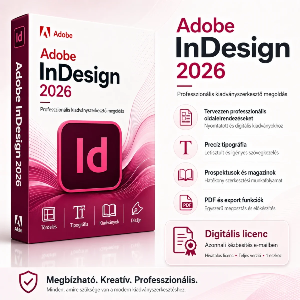 13 Indesign InDesign 2026 I Örök Licenc | Ronsoft