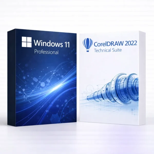 Windows 11 Pro és CorelDRAW Technical Suite 2022 szoftvercsomag termékképe