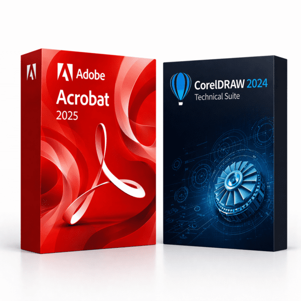 Acrobat 2025 és CorelDRAW Technical Suite 2024 szoftvercsomag termékképe