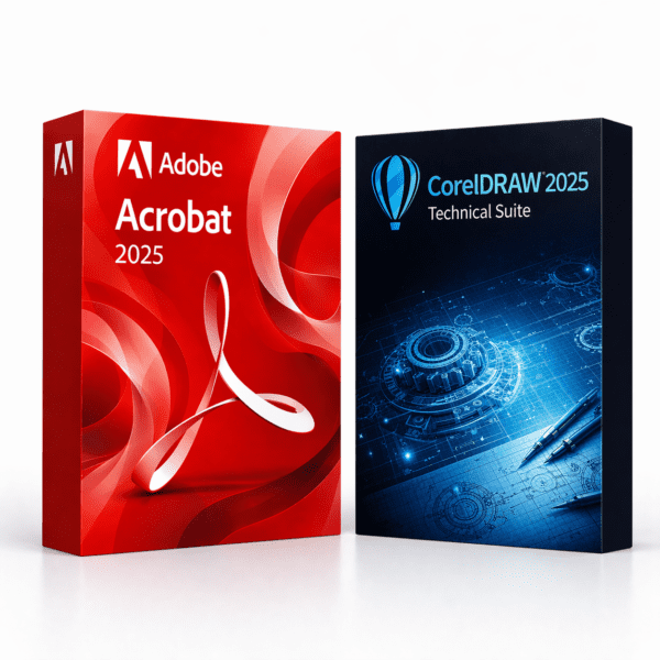 Acrobat 2025 és CorelDRAW Technical Suite 2025 szoftvercsomag termékképe