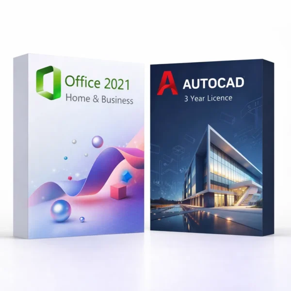 Office 2021 Home és Business és Autodesk AutoCAD (3 év) szoftvercsomag termékképe