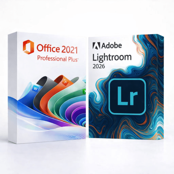 Office 2021 Pro Plus és Lightroom 2026 szoftvercsomag termékképe
