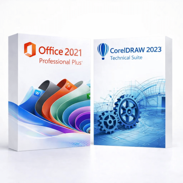 Office 2021 Pro Plus és CorelDRAW Technical Suite 2023 szoftvercsomag termékképe