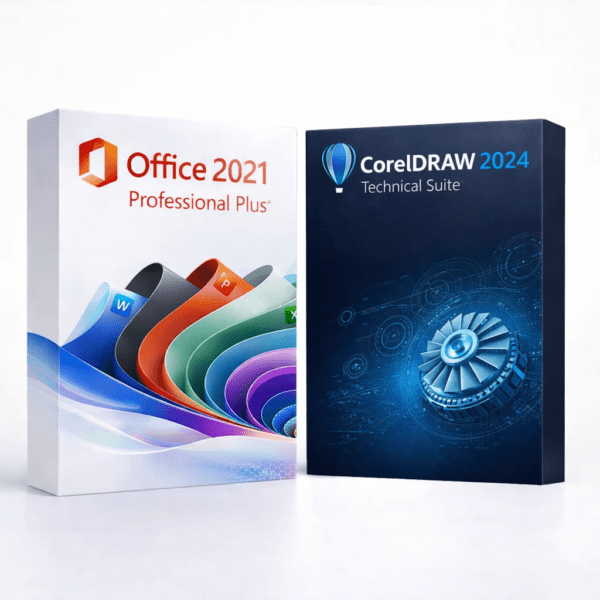 Office 2021 Pro Plus és CorelDRAW Technical Suite 2024 szoftvercsomag termékképe