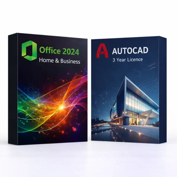 Office 2024 Home és Business és Autodesk AutoCAD (3 év) szoftvercsomag termékképe