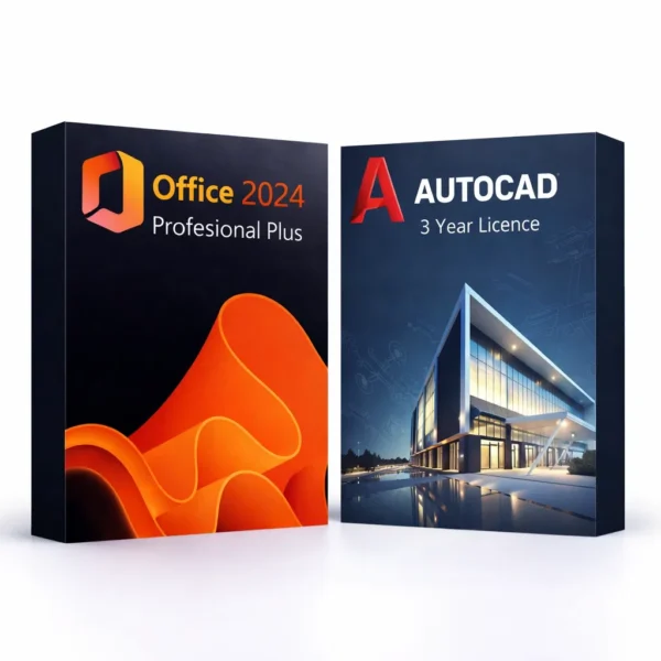 Office 2024 Pro Plus és Autodesk AutoCAD (3 év) szoftvercsomag termékképe