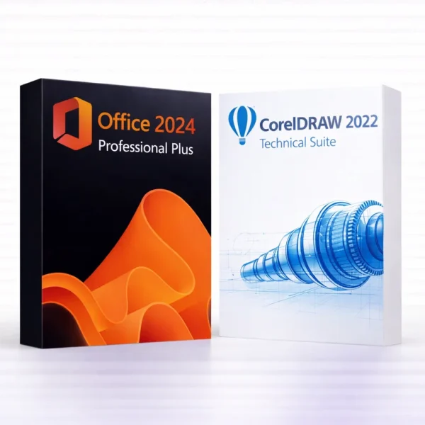 Office 2024 Pro Plus és CorelDRAW Technical Suite 2022 szoftvercsomag termékképe
