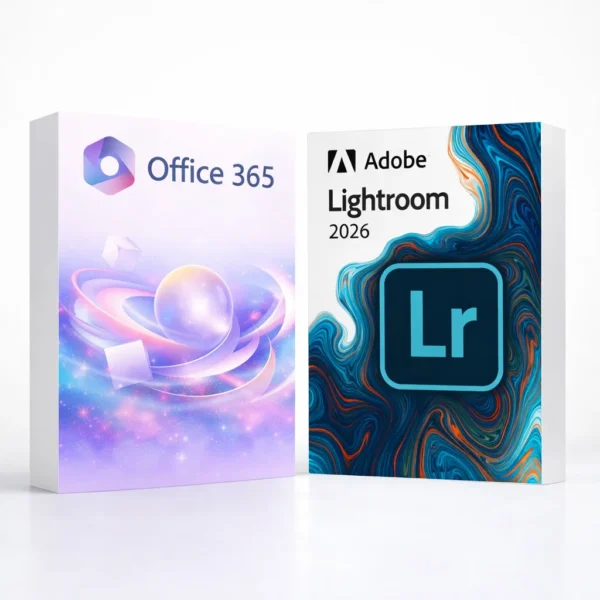 Office 365 és Lightroom 2026 szoftvercsomag termékképe
