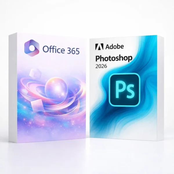 Office 365 és Photoshop 2026 szoftvercsomag termékképe