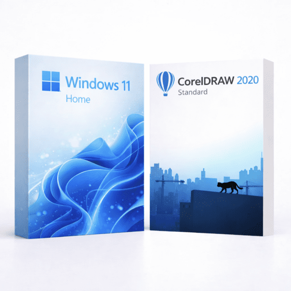 Windows 11 Home és CorelDRAW Standard 2020 szoftvercsomag termékképe