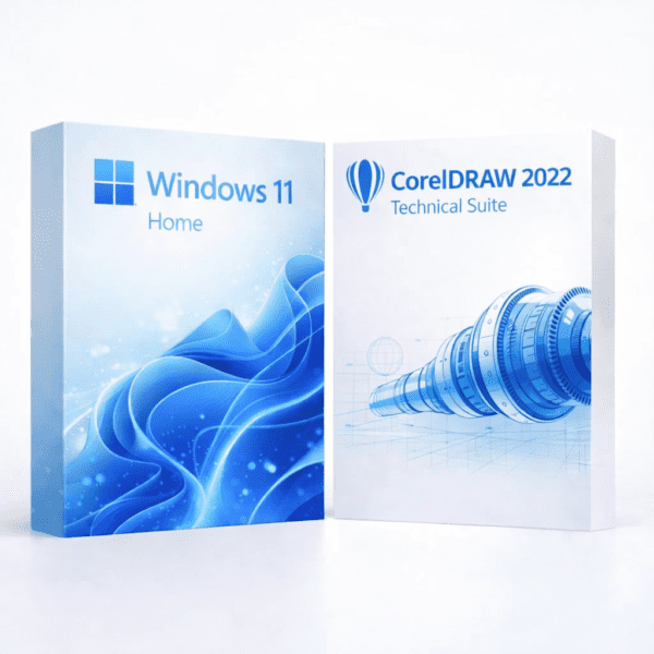 Windows 11 Home és CorelDRAW Technical Suite 2022 szoftvercsomag termékképe