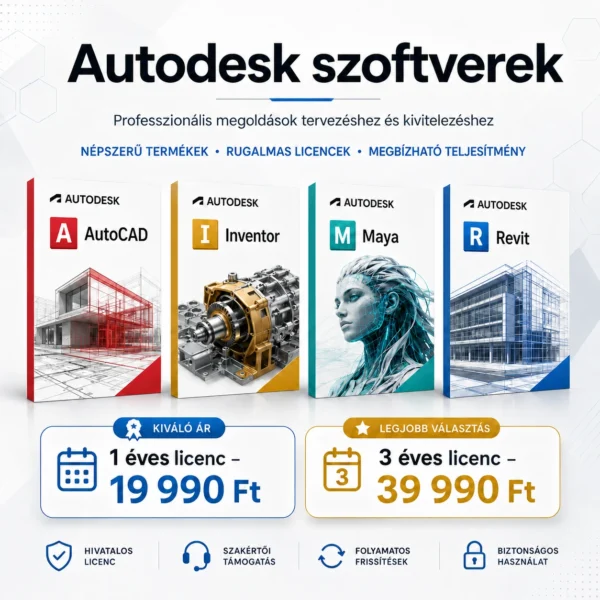 Autodesk termékek 1–3 éves licencek termékképe