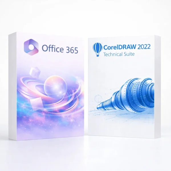 Office 365 és CorelDRAW 2022 Technical Suite szoftvercsomag termékképe