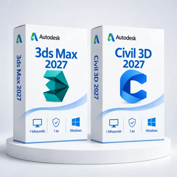 Autodesk 3ds Max 2027 + Civil 3D 2027 (1 év) I Windows – digitális szoftver, 2027-es Autodesk-kiadás