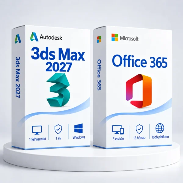 Office 365 (1 év) + 3ds Max 2027 (1 év) – digitális szoftver, 2027-es Autodesk-kiadás