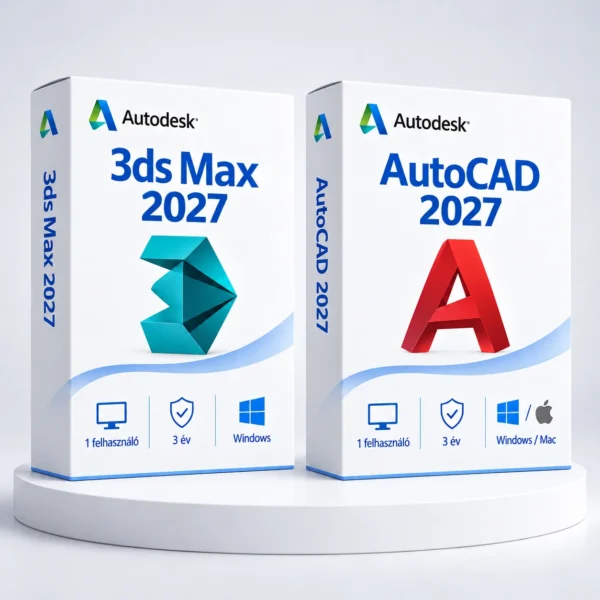 Autodesk 3ds Max 2027 + AutoCAD 2027 (3 év) I Windows – digitális szoftver, 2027-es Autodesk-kiadás