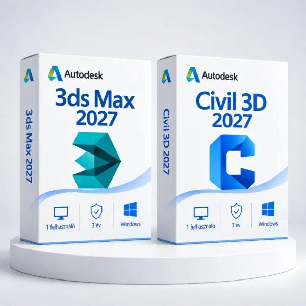 Autodesk 3ds Max 2027 + Civil 3D 2027 (3 év) I Windows – digitális szoftver, 2027-es Autodesk-kiadás