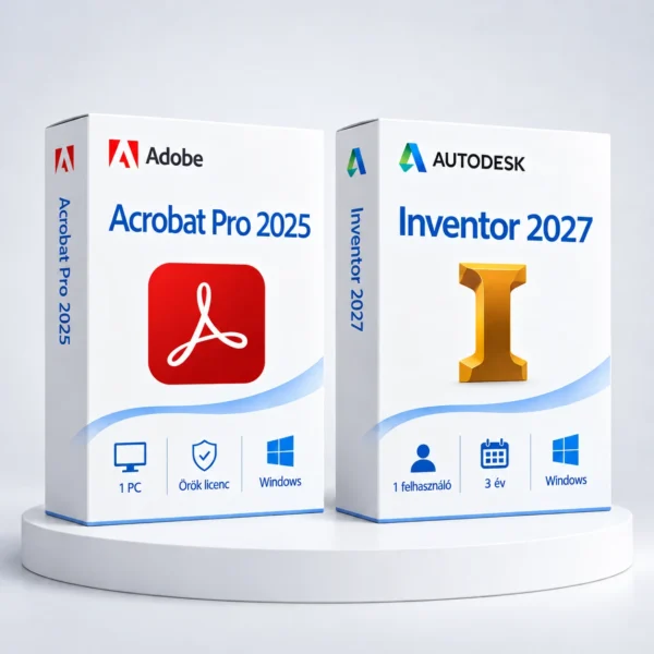 Acrobat 2025 (örök) + Inventor 2027 (3 év) – digitális szoftver, 2027-es Autodesk-kiadás