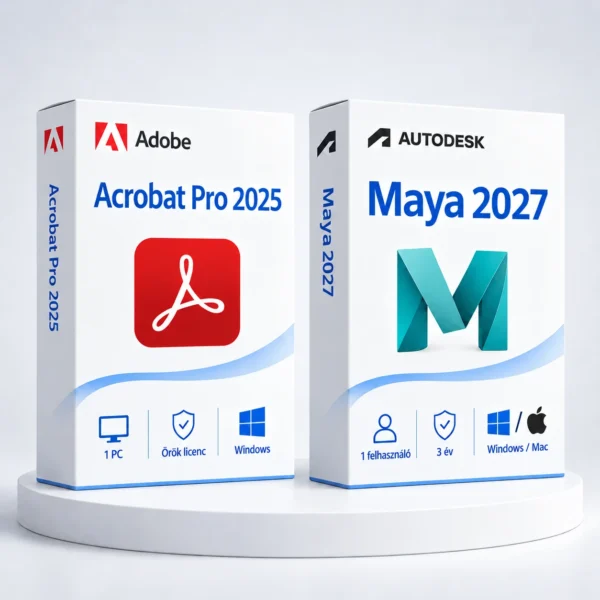 Acrobat 2025 (örök) + Maya 2027 (3 év) – digitális szoftver, 2027-es Autodesk-kiadás
