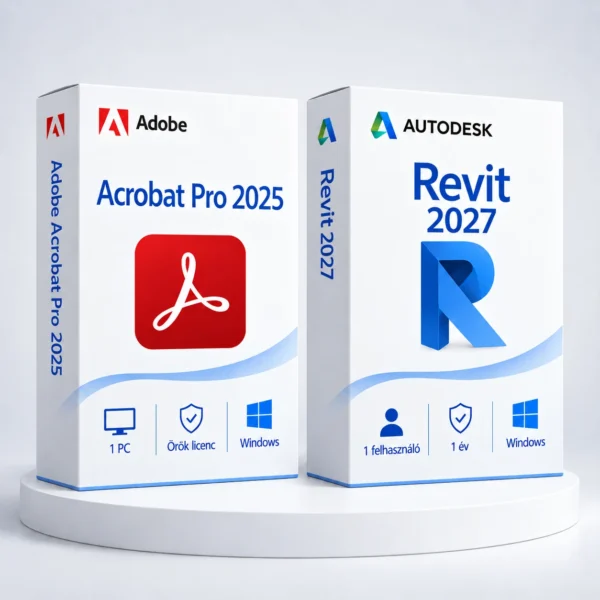 Acrobat 2025 (örök) + Revit 2027 (1 év) – digitális szoftver, 2027-es Autodesk-kiadás