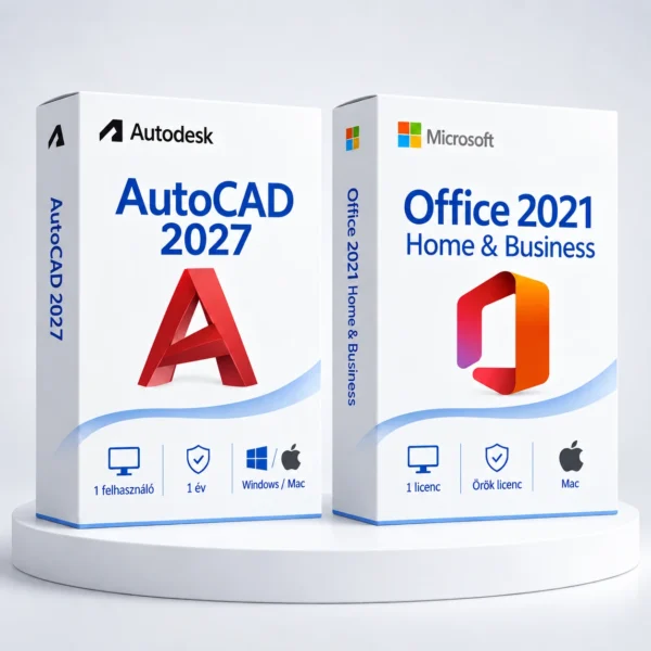 Office 2021 Home & Business (örök) + Autodesk AutoCAD 2027 (1 év) – digitális szoftver, 2027-es Autodesk-kiadás