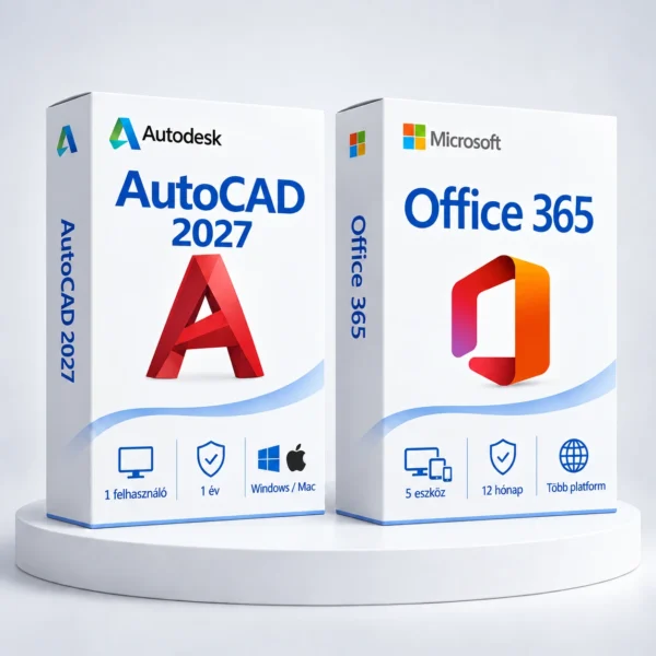 Office 365 (1 év) + AutoCAD 2027 (1 év) – digitális szoftver, 2027-es Autodesk-kiadás
