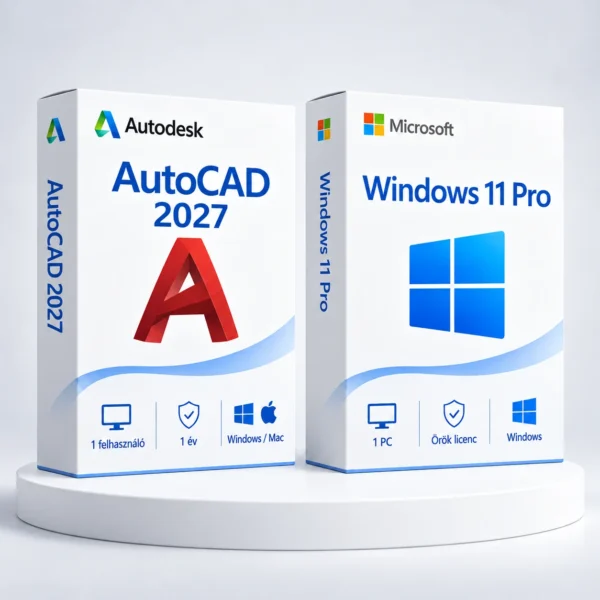 Windows 11 Pro (örök) + Autodesk AutoCAD 2027 (1 év) – digitális szoftver, 2027-es Autodesk-kiadás
