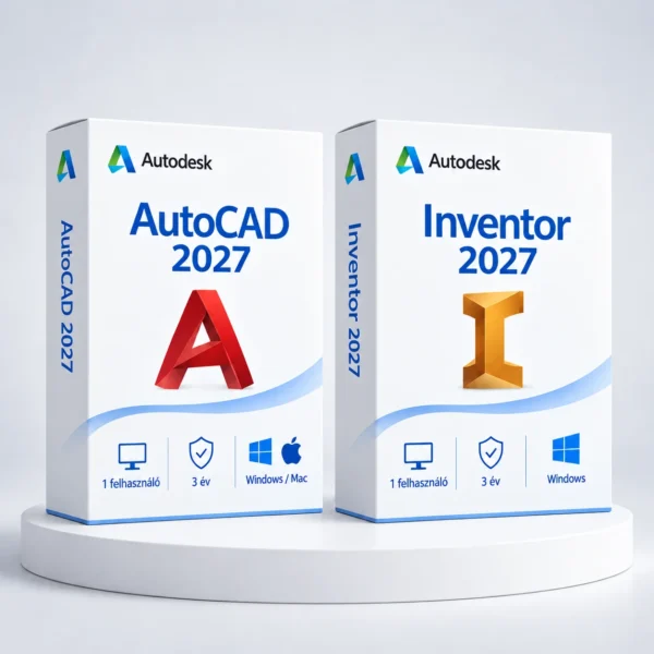 Autodesk AutoCAD 2027 + Inventor 2027 (3 év) I Windows – digitális szoftver, 2027-es Autodesk-kiadás