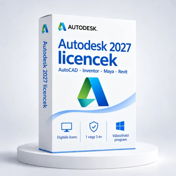 Autodesk 2027 – választható program | 1 vagy 3 éves licenc – digitális szoftver, 2027-es Autodesk-kiadás