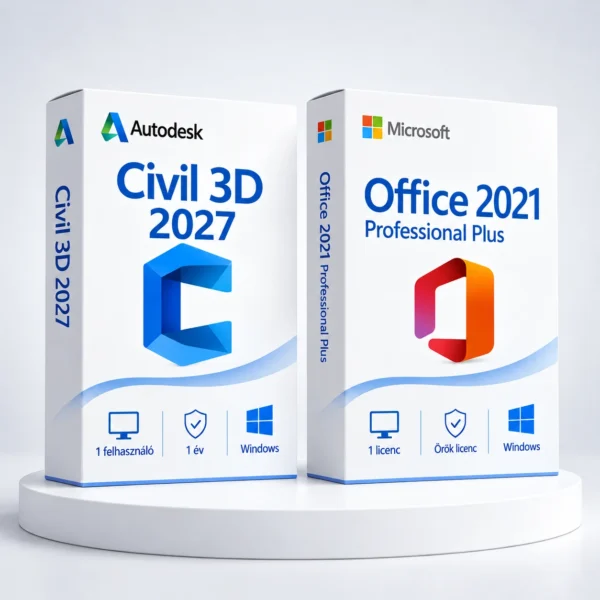 Office 2021 Pro Plus (örök) + Autodesk Civil 3D 2027 (1 év)