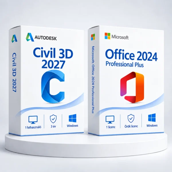 Office 2024 Pro Plus (örök) + Autodesk Civil 3D 2027 (3 év)
