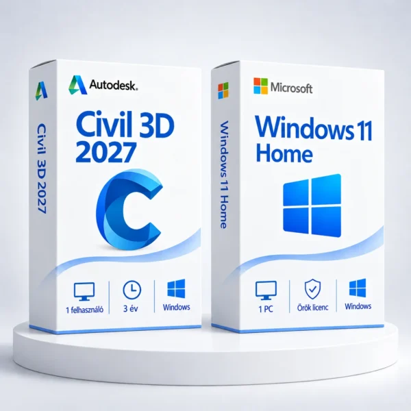 Windows 11 Home (örök) + Autodesk Civil 3D 2027 (3 év)