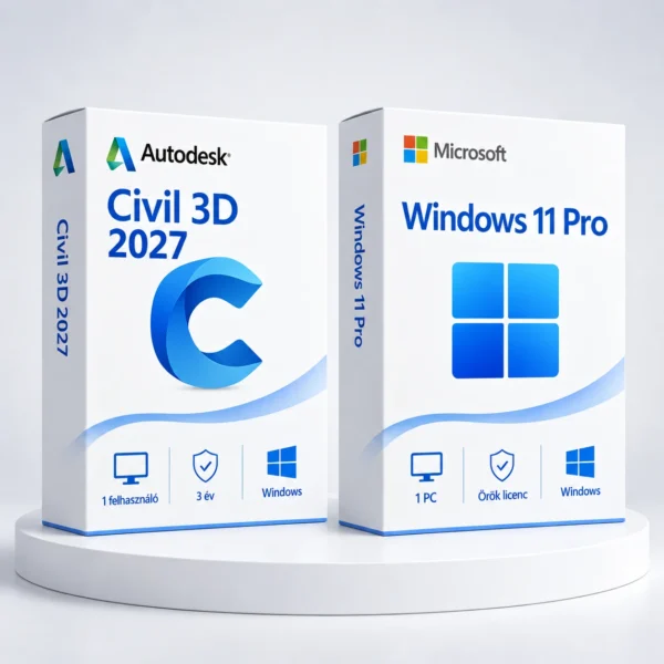 Windows 11 Pro (örök) + Autodesk Civil 3D 2027 (3 év)