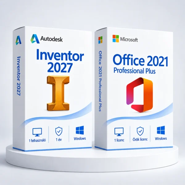 Office 2021 Pro Plus (örök) + Autodesk Inventor 2027 (1 év) – digitális szoftver, 2027-es Autodesk-kiadás