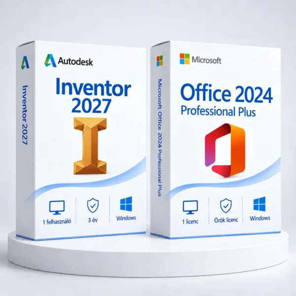 Office 2024 Pro Plus (örök) + Autodesk Inventor 2027 (3 év) – digitális szoftver, 2027-es Autodesk-kiadás