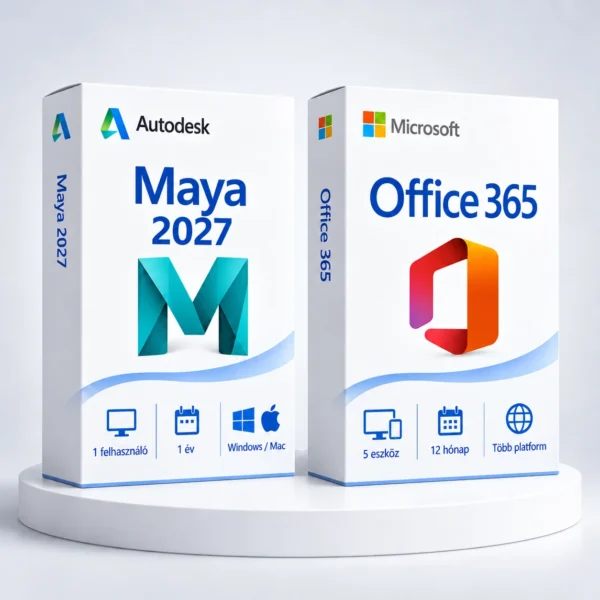 Office 365 (1 év) + Maya 2027 (1 év) – digitális szoftver, 2027-es Autodesk-kiadás