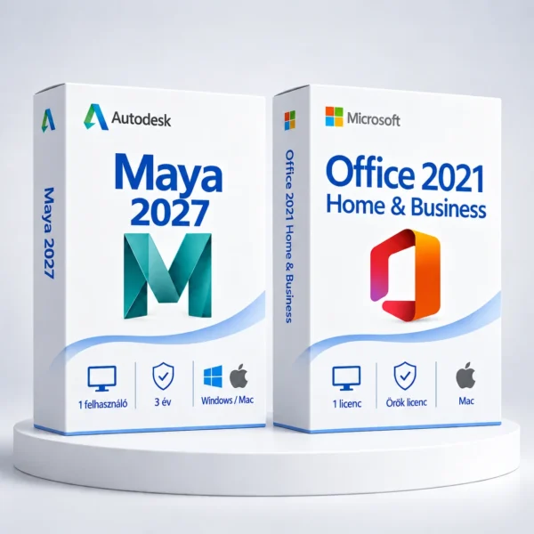Office 2021 Home & Business (örök) + Autodesk Maya 2027 (3 év) – digitális szoftver, 2027-es Autodesk-kiadás
