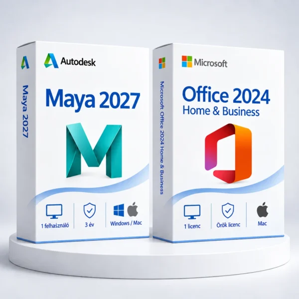 Office 2024 Home & Business (örök) + Autodesk Maya 2027 (3 év) – digitális szoftver, 2027-es Autodesk-kiadás