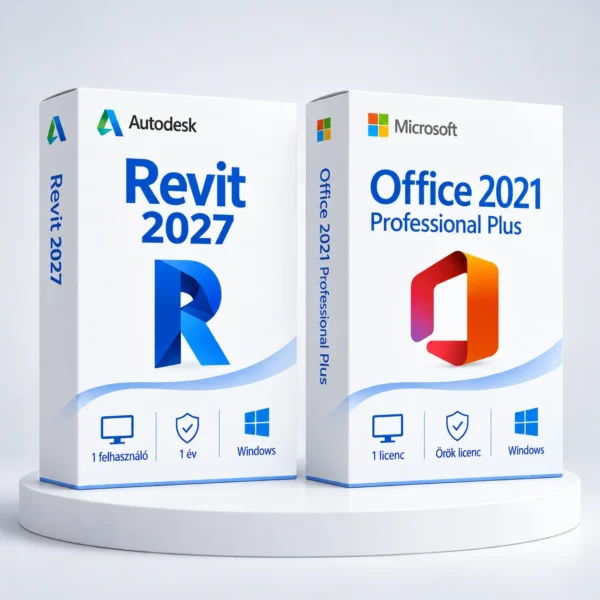 Office 2021 Pro Plus (örök) + Autodesk Revit 2027 (1 év) – digitális szoftver, 2027-es Autodesk-kiadás