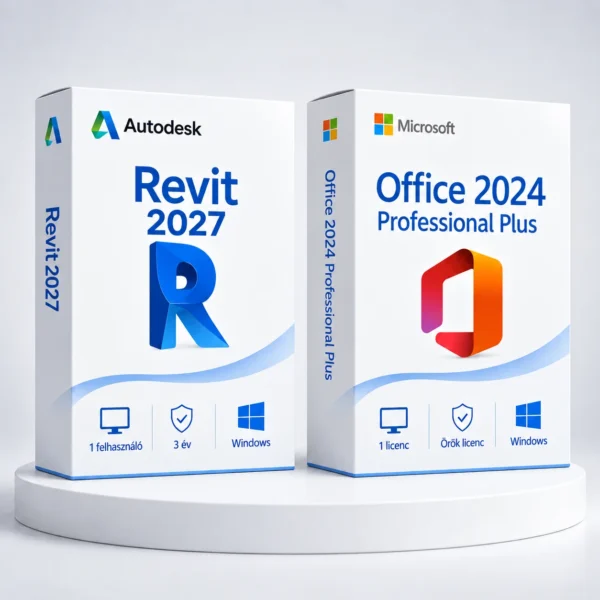 Office 2024 Pro Plus (örök) + Autodesk Revit 2027 (3 év) – digitális szoftver, 2027-es Autodesk-kiadás