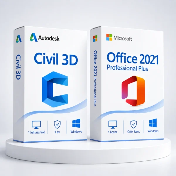 Office 2021 Pro Plus (örök) + Autodesk Civil 3D (1 év)