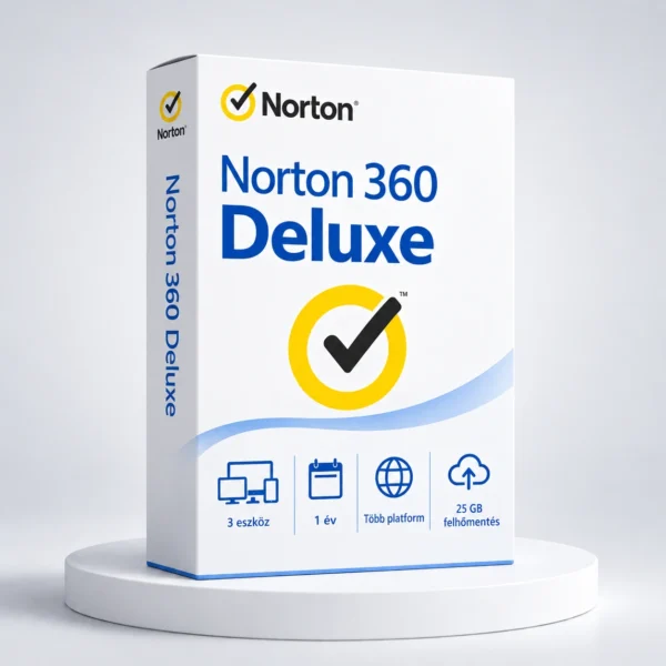Symantec Norton 360 Deluxe 25GB HUN (1 User/3 Device/1 Year) (21416696)