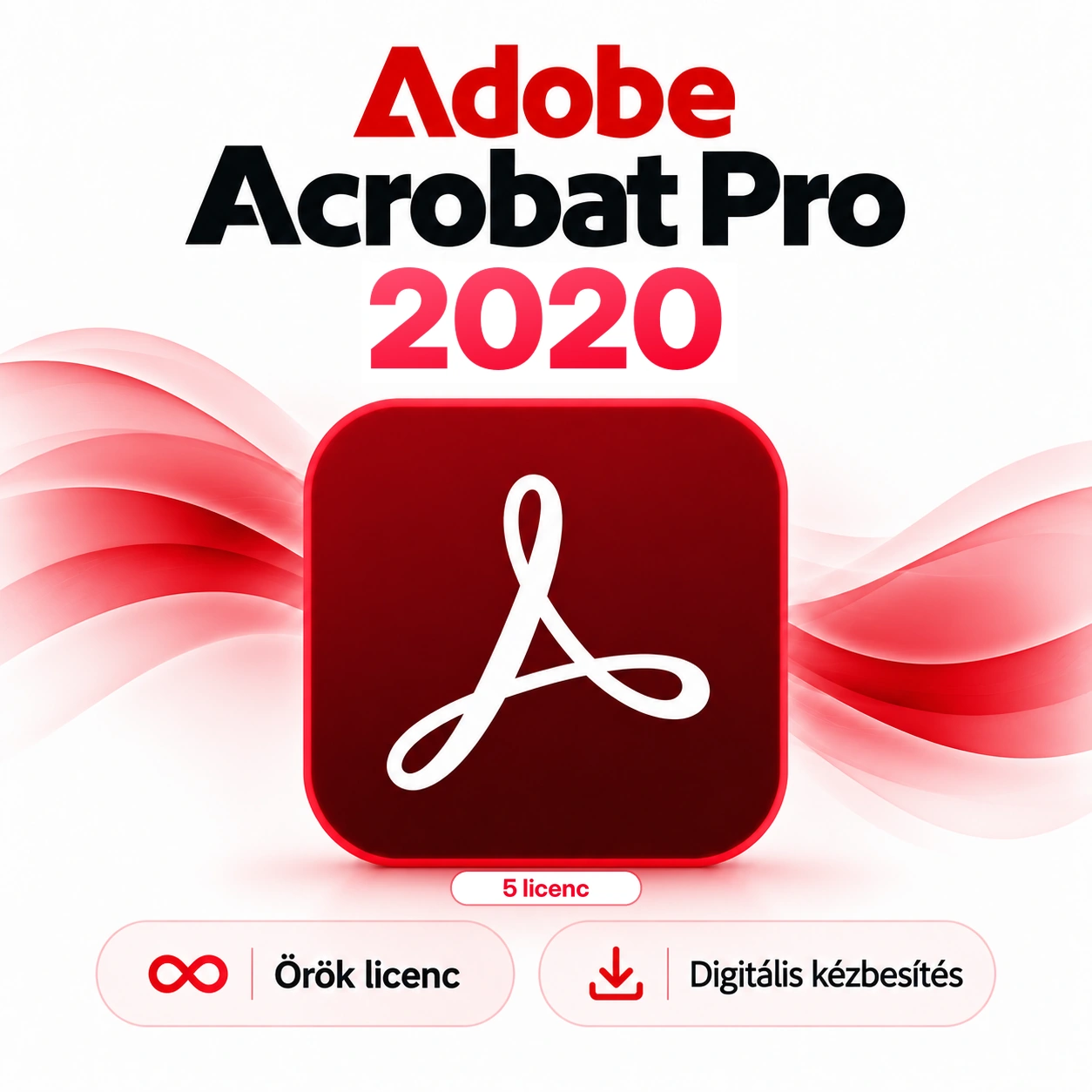Acrobat Pro 2020 termékkép, 5 licenc